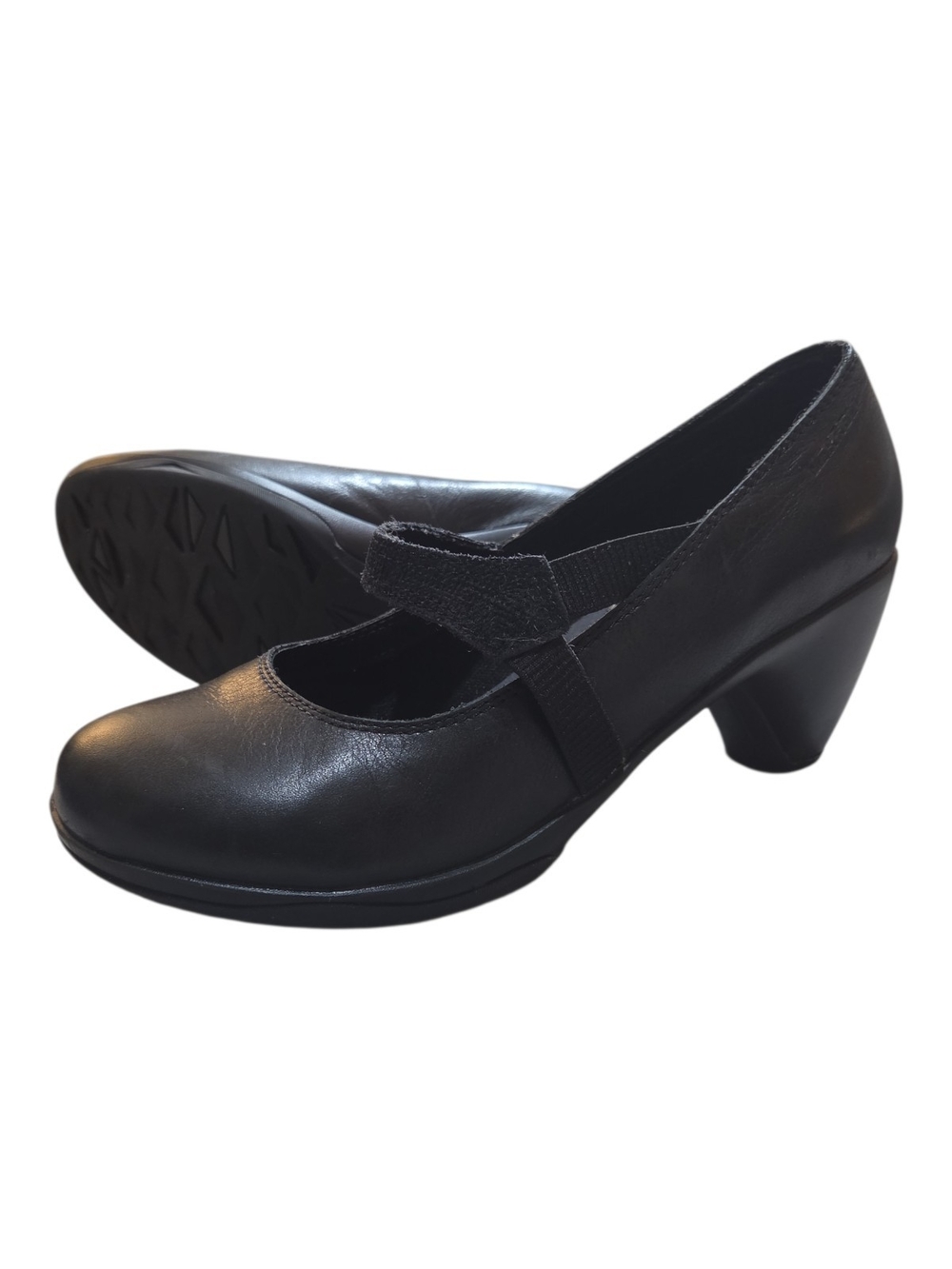 Merrell Evera Draft Black Cycling Mary Jane Low Block Heel Pumps Size 7